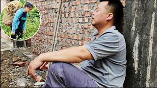 Husband exhausted at construction site due to heat