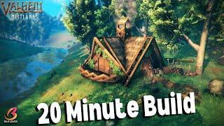 Valheim- Building A Starter House in 20 MINUTES!!