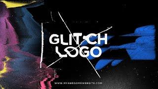 Glitch Distortion Logo Intro - After Effects animation template