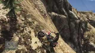 Grand Theft Auto V - Skyrimming up Mount Chiliad