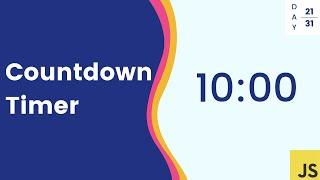 Simple Countdown Timer with JavaScript