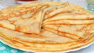 You won't find a better recipe! THE MOST DELICIOUS thin pancakes! Pancakes with milk and water!