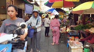 Travel to densely populated areas where everyone spends their daily life in Cambodia's urban markets