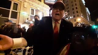 Mr. MAGA BABES greeted by TINA FORTE, Paparazzi's at Proud Boys Party