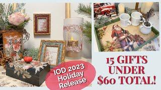 15 GIFTS FOR UNDER $60! IOD Holiday Release 2023 Featuring Candy Cane Cottage Transfer