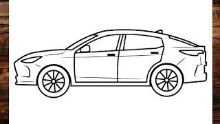 How To Draw Buick Envista Car - Easy Car drawing