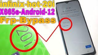 Infinix Hot 20i (X665e ) Frp Bypass | Infinix Hot 20i(X665c) Android 12 google Account Bypass 2023