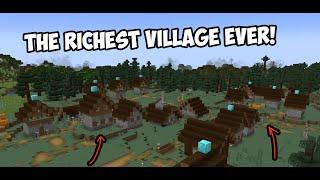 the richest minecraft village ever