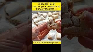  TEK TEK ŞEKİL VERME DERDİNE SON‼️ PRATİK SIVI YAĞLI ELMALI KURABİYE TARİFİ  #keşfet #shorts