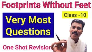 Footprints Without Feet Most questions | Class 10 English Paper Footprint without feet one shot