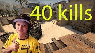 S1MPLE ИГРАЕТ ММ НА ГЛОБАЛЕ! 40 ФРАГОВ! s1mple plays MM CS:GO de_mirage