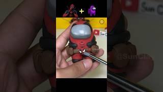 Amazing! Clay-Made Deadpool X Among Us ｜ Clay Tutorial  | #Shorts #Deadpool #DIY #ClayArt