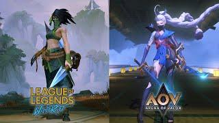 LoL Wild Rift Vs AOV - Heroes Comparison