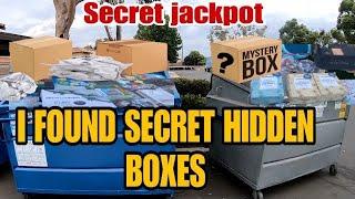 DUMPSTER DIVING-THE MANAGER FORGOT TO LOCK THEIR DUMPSTER AND I FOUND SECRET BOXES HIDDING INSIDE!