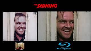 The Shining (1980) | 35mm Open Matte vs. Blu-Ray | "Here's Johnny" Scene |