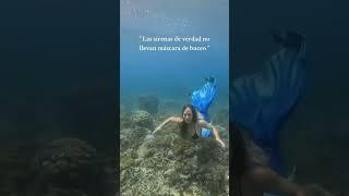 Mermaid swimming underwater #mermaid #scubadiving #shorts #swimming