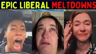 The MOST EPIC Liberal MELTDOWNS After Trump's LANDSLIDE WIN Over Kamala ( Crying & Shaving Head)