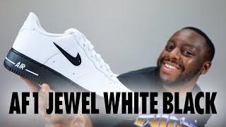 Nike Air Force 1 Jewel  White Black On Foot Sneaker Review QuickSchopes 745 Schopes HQ3826 100