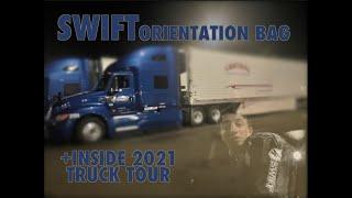 What is in my Swift Transportation Orientation Bag (+truck tour)