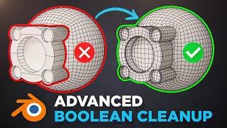 Advanced Boolean Cleanup On Curved Surfaces - Perfect Shading & Topology