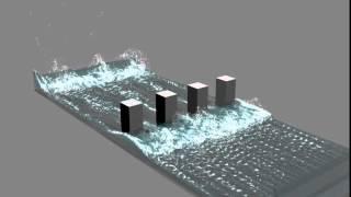 flood with foam and splashes in 3ds max