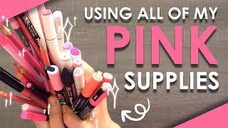 OVER 40 PINK ART SUPPLIES - Can I Make Art With This?!