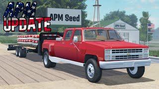 APM Update Review! (Revamped Semi, Bale Hauling, & More) | Roblox American Plains Mudding