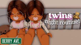 Twins After Daycare Night Routine! | Roblox Berry Avenue Roleplay