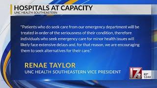 UNC Health Southeastern says Lumberton hospital is at capacity