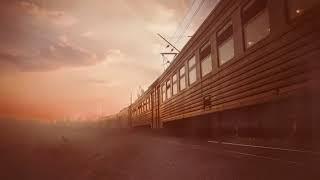 #Футаж поезд в тумане на стоянке ◄4K•HD► #Footage train in the fog parked