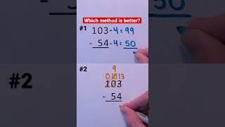 Which Method of Long Subtraction is Better? #Shorts #math #maths #mathematics