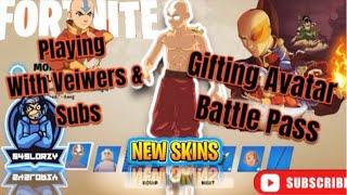 LIVE - FORTNITE X AVATAR update with battle pass and Skin giveaway #viral #fortnite #shorts #fyp