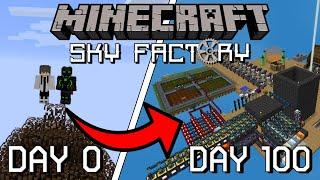 I Survived 100 DAYS in Minecraft SKYFACTORY 4!