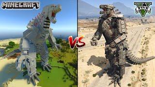 MINECRAFT MECHAGODZILLA VS GTA 5 MECHAGODZILLA - WHO IS BEST?