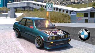 BMW E30 Coupe Turbo Drifting Okuibuki Motorpark