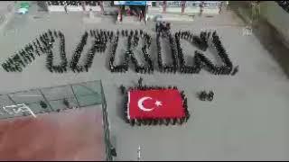 600 öğrenciden Mehmetçik'e Afrin klibi ile destek!