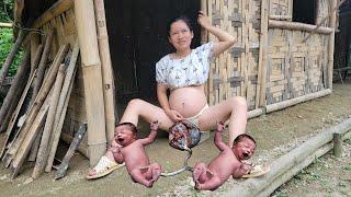 8-Month-Pregnant Single Mother Suffers With Severe Pains in Late Stage of Pregnancy. Gardening
