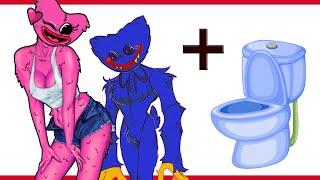 Kissy Missy + Huggy Wuggy + TOILET = ? | Poppy Playtime Animation meme