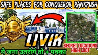 Livik Map Safe Places for Conqueror Rank push | Secret Loot Locations and More Survival Points Pubg