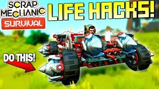 Scrap Mechanic Survival Life Hacks and Tips Everyone Should Know! - SM Survival Mode [SMS 29]