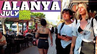 alanya street tour 2022 july ! alanya city center ! antalya turkey holiday ! turkey travel 4k video
