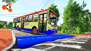 Bus Vs Pipes BeamNG.drive | Beamng Crashes TV