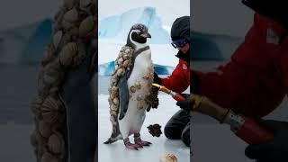 Incredible Rescue!  Penguin Covered in Barnacles Saved in Antarctica! #arcticrescue #arcticwildlife