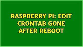 Raspberry Pi: Edit crontab gone after reboot