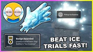 Frostbite Glove Obby Tutorial (Ice Trials) in SLAP BATTLES! (Access & Beat) [ROBLOX]