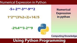 Numerical  expression in python || how to solve numerical expression using python