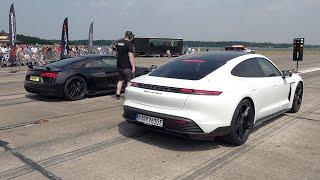 Porsche Tycan Turbo S vs Audi R8 V10 Plus vs Porsche 991 GT3 RS