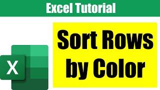 How to Custom Sort a Table by Color in Excel | Excel Tutorial