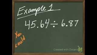 Topic 7-2:  Estimating Decimal Quotients