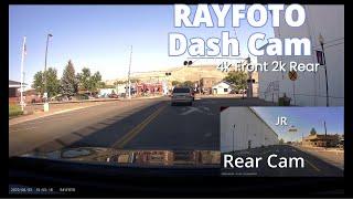 Rayfoto 4K Dual Dash Cam  Front 4K and Rear 2K Touch Screen